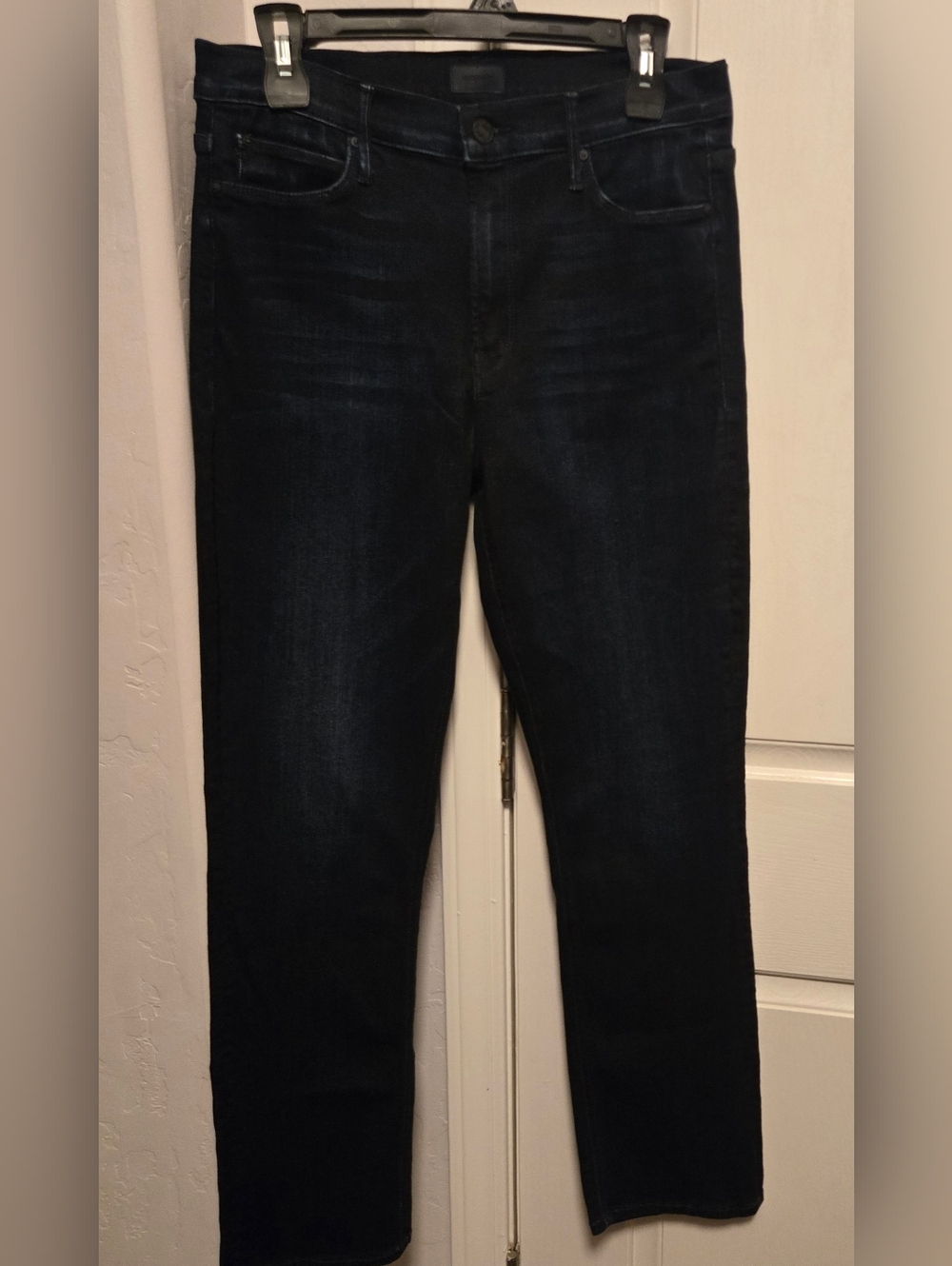 Woman's Mother Dark Blue Slim Fit Jeans